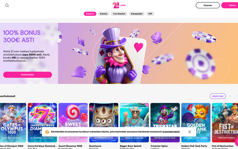 21.com Casino arvostelu