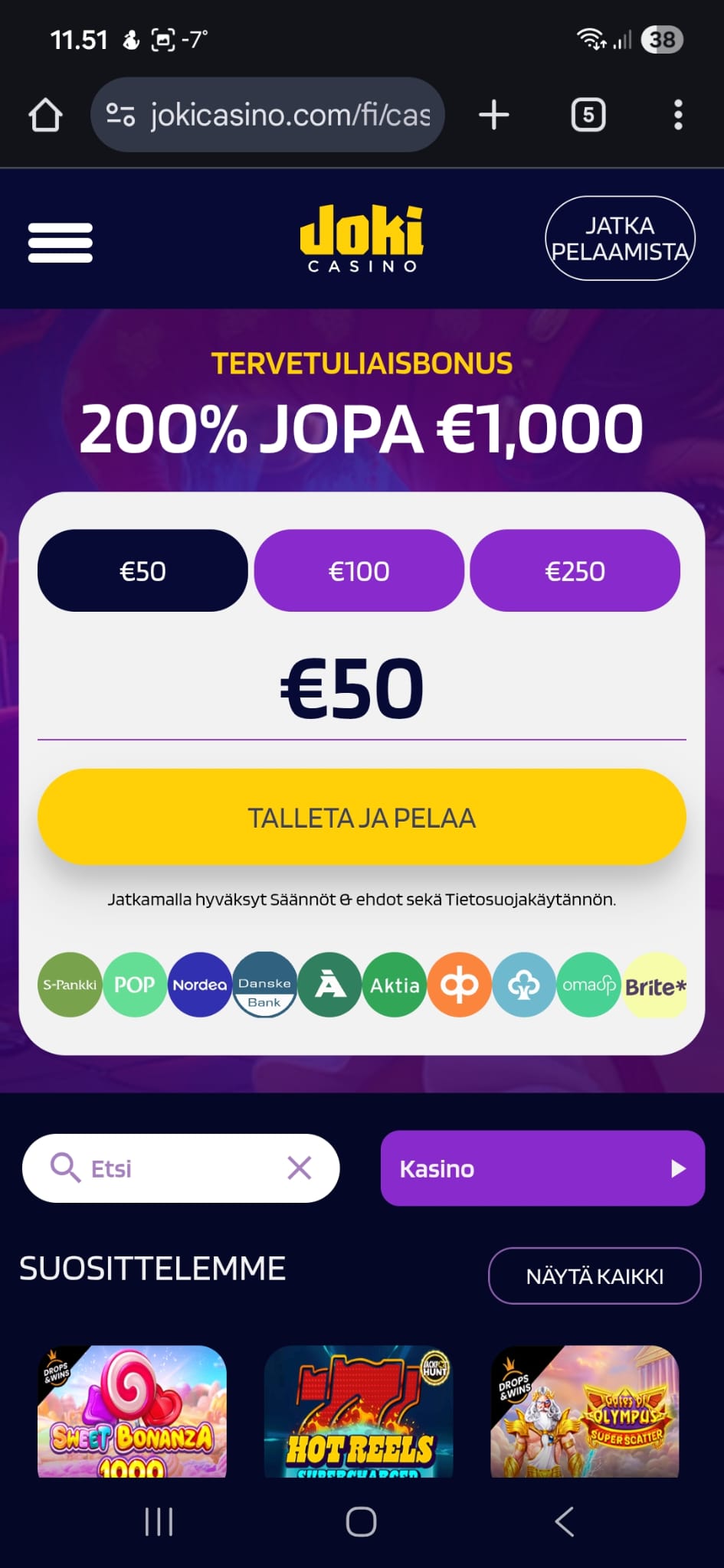 Liittyminen tapahtuu Britella