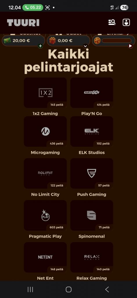 Tuurilla on yli 60 pelistudiota